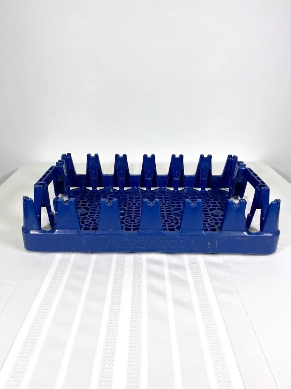 VTG 90s Pepsi Cola Crate Case Blue Plastic Carrier Tray 24 Bottles Display Retro